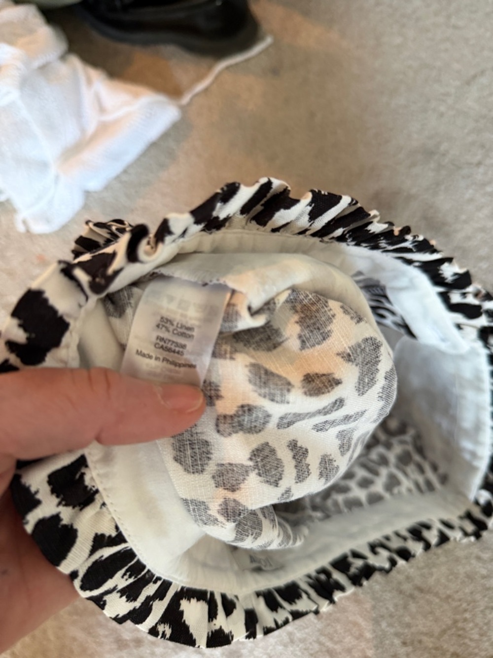 J.Crew Women's Black and White Animal Print Linen Blend Shorts Size 6 - Picture 8 of 10